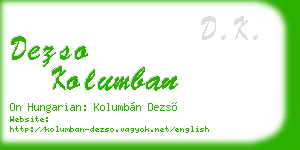dezso kolumban business card