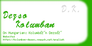 dezso kolumban business card